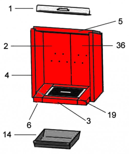 Justus Reno Soft Feuerraumauskleidung B